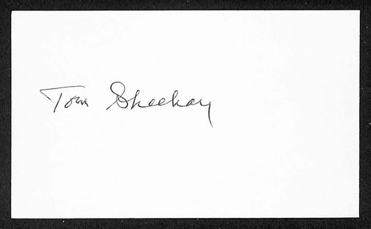 Tom Sheehan Athletics Autographed/Signed 3x5 Index Card JSA BA207892