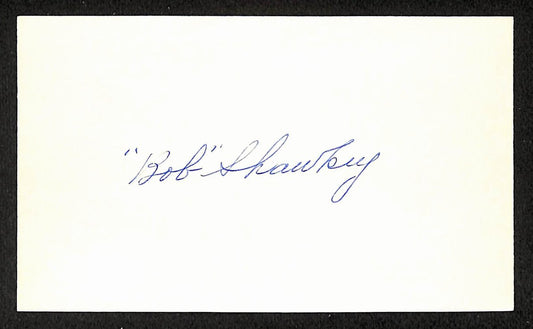 Bob Shawkey Yankees Autographed/Signed 3x5 Index Card JSA BA208504