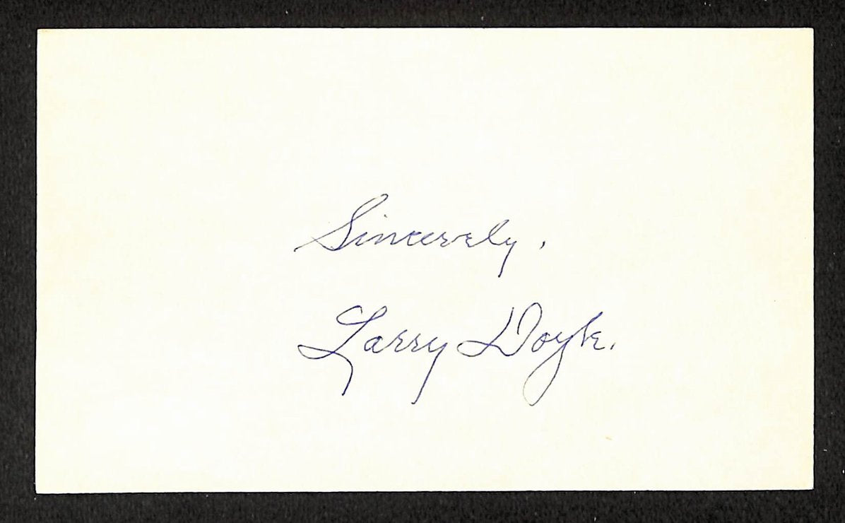 Larry Doyle Giants Autographed/Signed 3x5 Index Card JSA BA208505