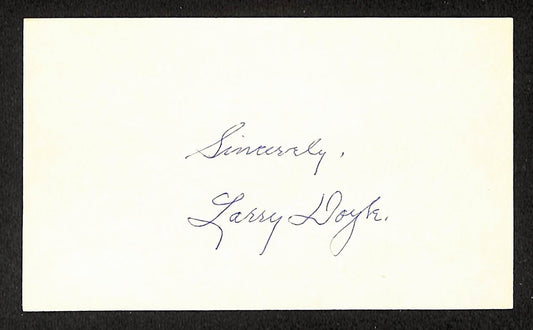 Larry Doyle Giants Autographed/Signed 3x5 Index Card JSA BA208505