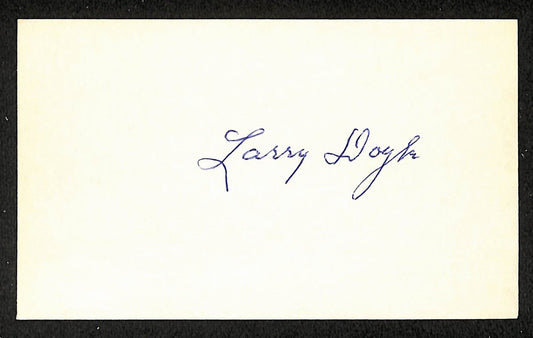 Larry Doyle Giants Autographed/Signed 3x5 Index Card JSA BA208507