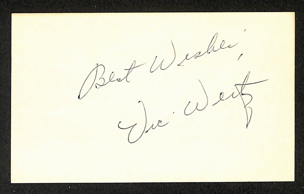 Vic Wertz Browns Autographed/Signed 3x5 Index Card JSA BA208509