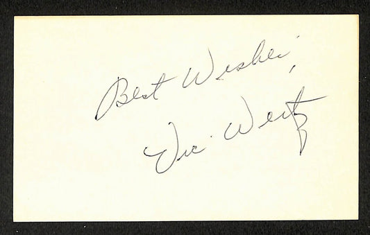 Vic Wertz Browns Autographed/Signed 3x5 Index Card JSA BA208509