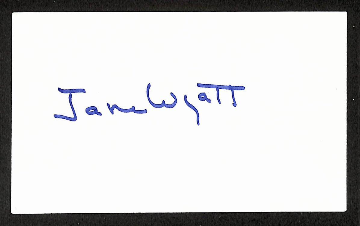 Jane Wyatt Star Trek Autographed/Signed 3x5 Index Card JSA BA208515