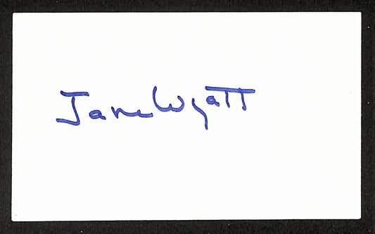 Jane Wyatt Star Trek Autographed/Signed 3x5 Index Card JSA BA208515