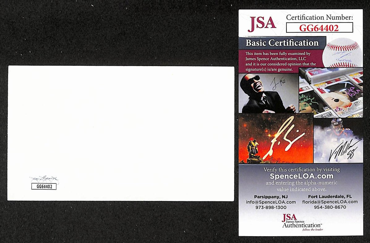 Jane Wyatt Star Trek Autographed/Signed 3x5 Index Card JSA BA208515