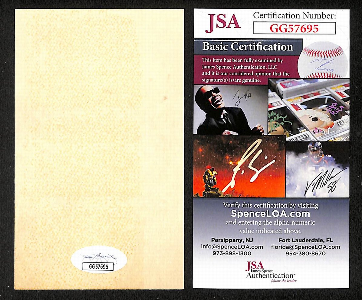 Joe McCarthy Yankees Autographed/Signed 3x5 Index Card JSA BA208516