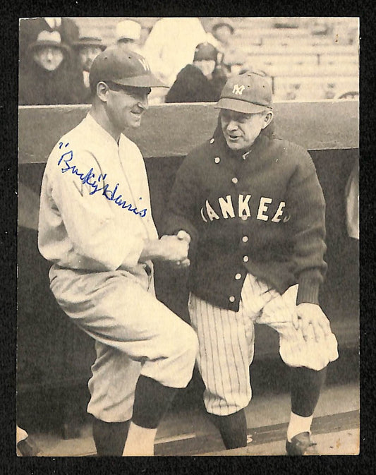 Bucky Harris Yankees Autographed/Signed B&W Photo HOF JSA BA208517