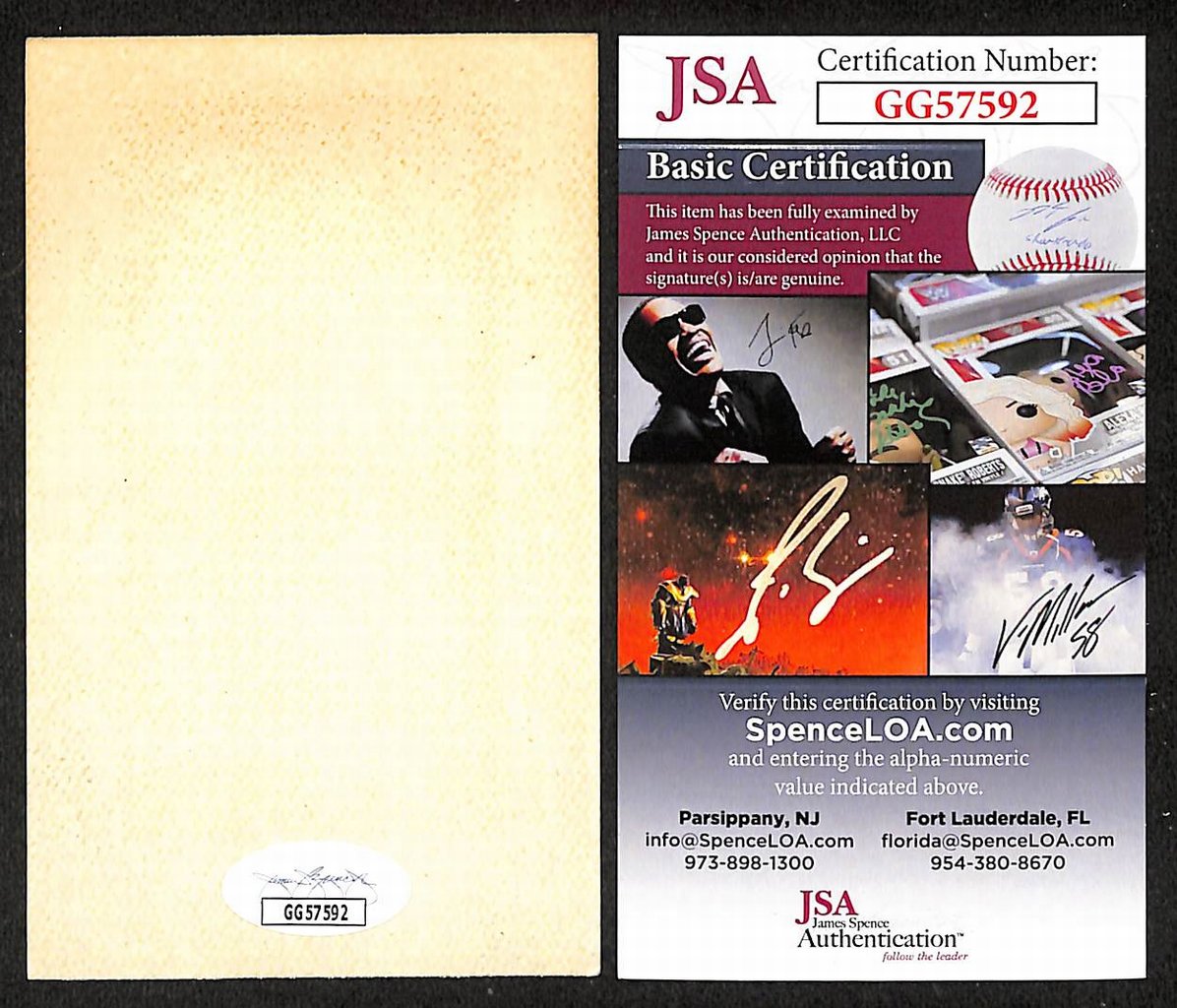Joe McCarthy Yankees Autographed/Signed 3x5 Index Card JSA BA208524