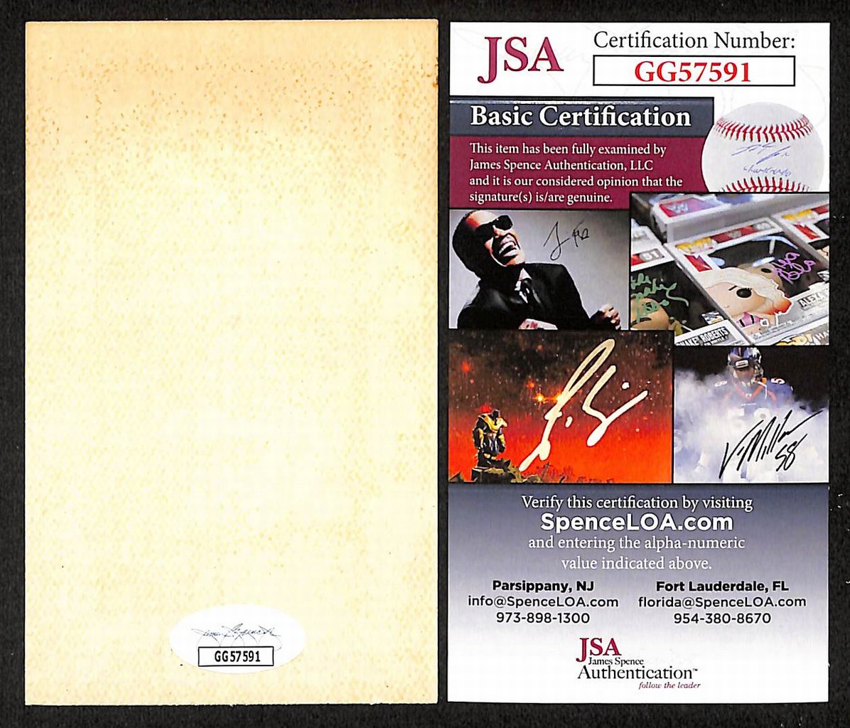 Joe McCarthy Yankees Autographed/Signed 3x5 Index Card JSA BA208525