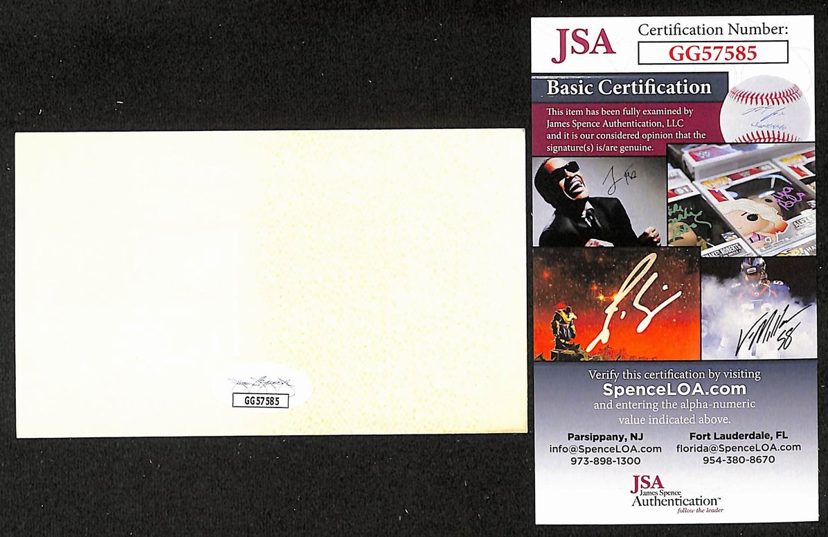 Jessie Haines Cardinals Autographed/Signed 3x5 Index Card HOF JSA BA208528