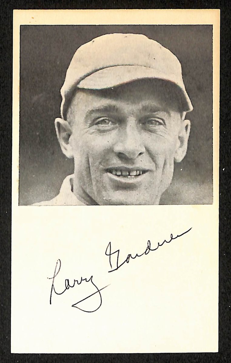 Larry Gardner Red Sox Autographed/Signed 3x5 Index Card JSA BA208534