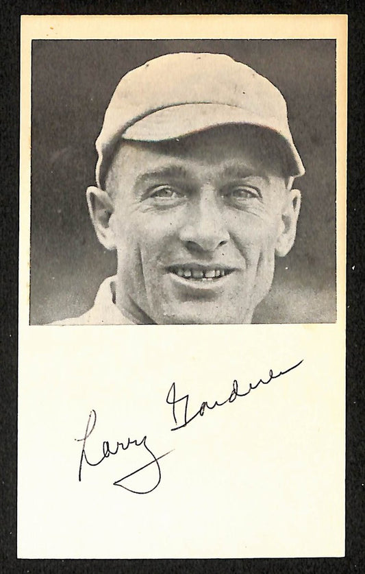 Larry Gardner Red Sox Autographed/Signed 3x5 Index Card JSA BA208534