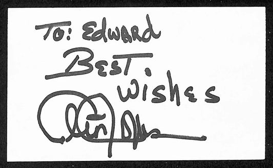 Cleon Jones White Sox Autographed/Signed 3x5 Index Card JSA BA208536