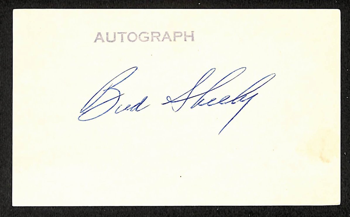 Bud Sheely White Sox Autographed/Signed 3x5 Index Card JSA BA208537