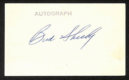 Bud Sheely White Sox Autographed/Signed 3x5 Index Card JSA BA208537