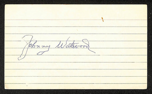 Johnny Watwood White Sox Autographed/Signed 3x5 Index Card JSA BA208539