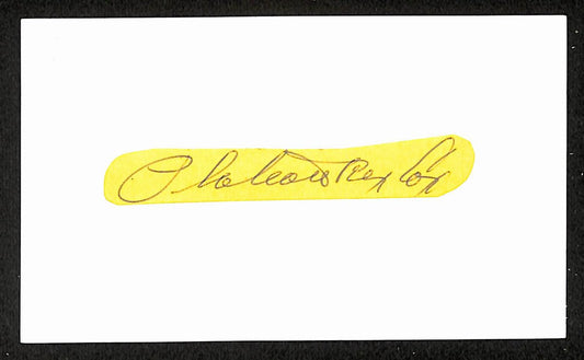 Plateau Rex Red Cox Tigers Autographed/Signed 3x5 Index Card JSA BA208540