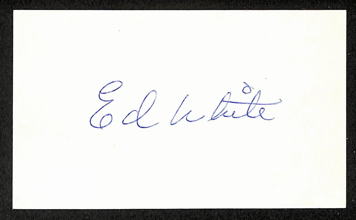 Ed White White Sox Autographed/Signed 3x5 Index Card JSA BA208545