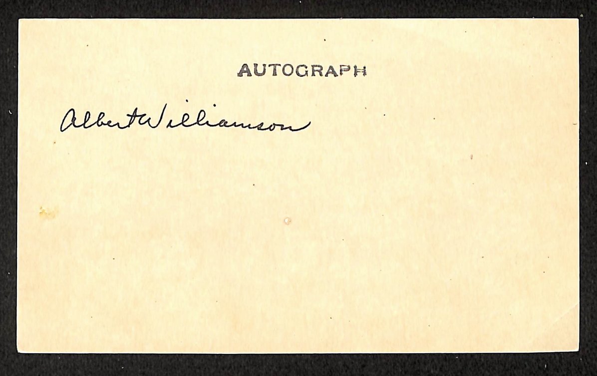 Al Williamson White Sox Autographed/Signed 3x5 Index Card JSA BA208546