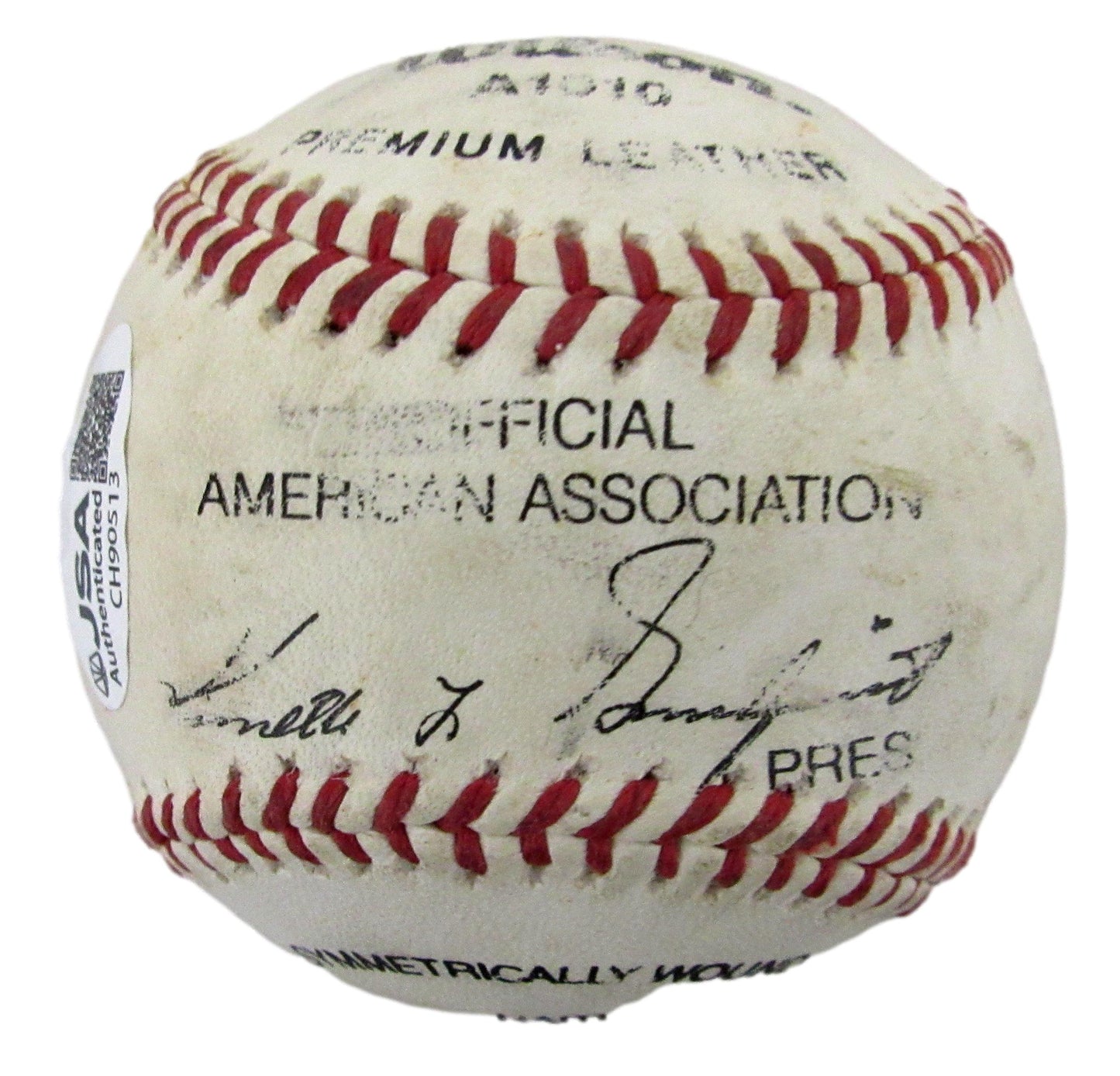 Rafael Palmeiro Signed/Autographed Wilson OMA Baseball Texas Rangers JSA 208095