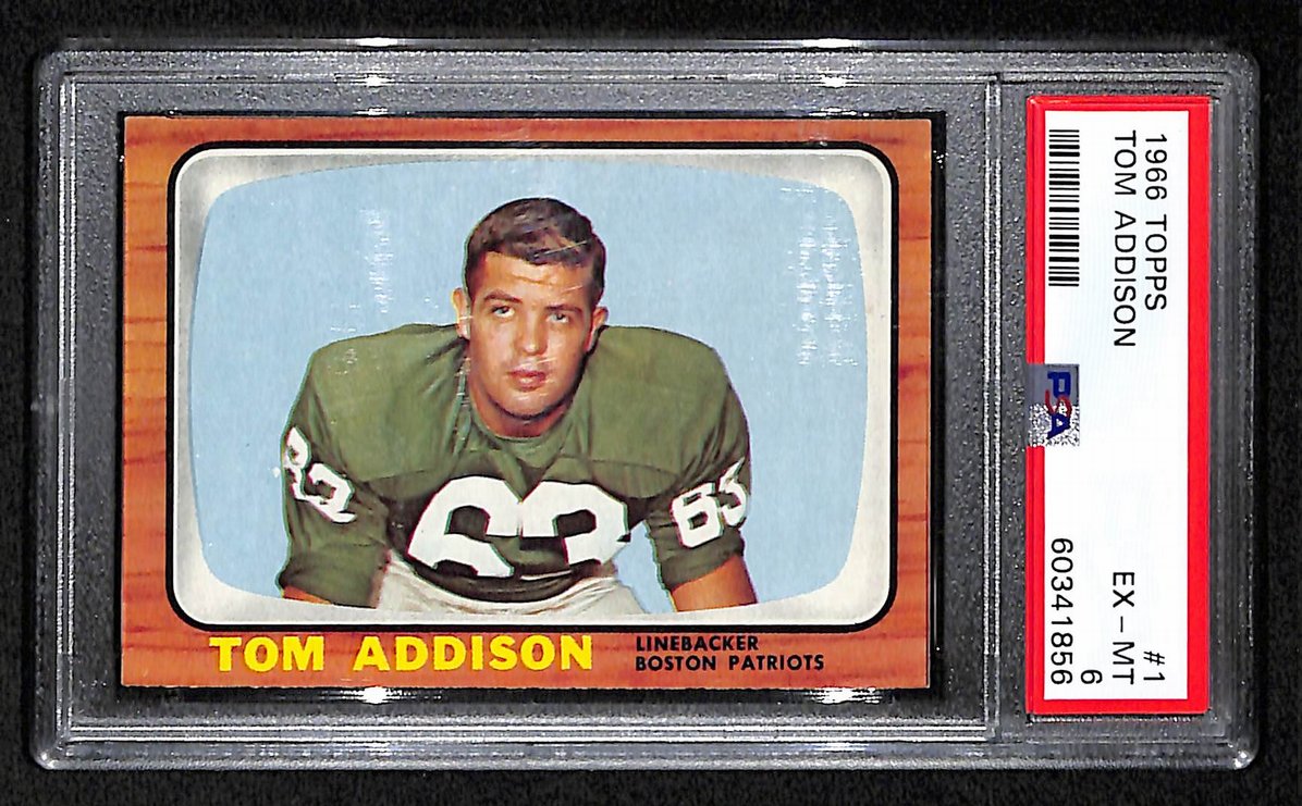 Tom Addison Boston Patriots 1966 Topps #1 PSA 6 BA204968