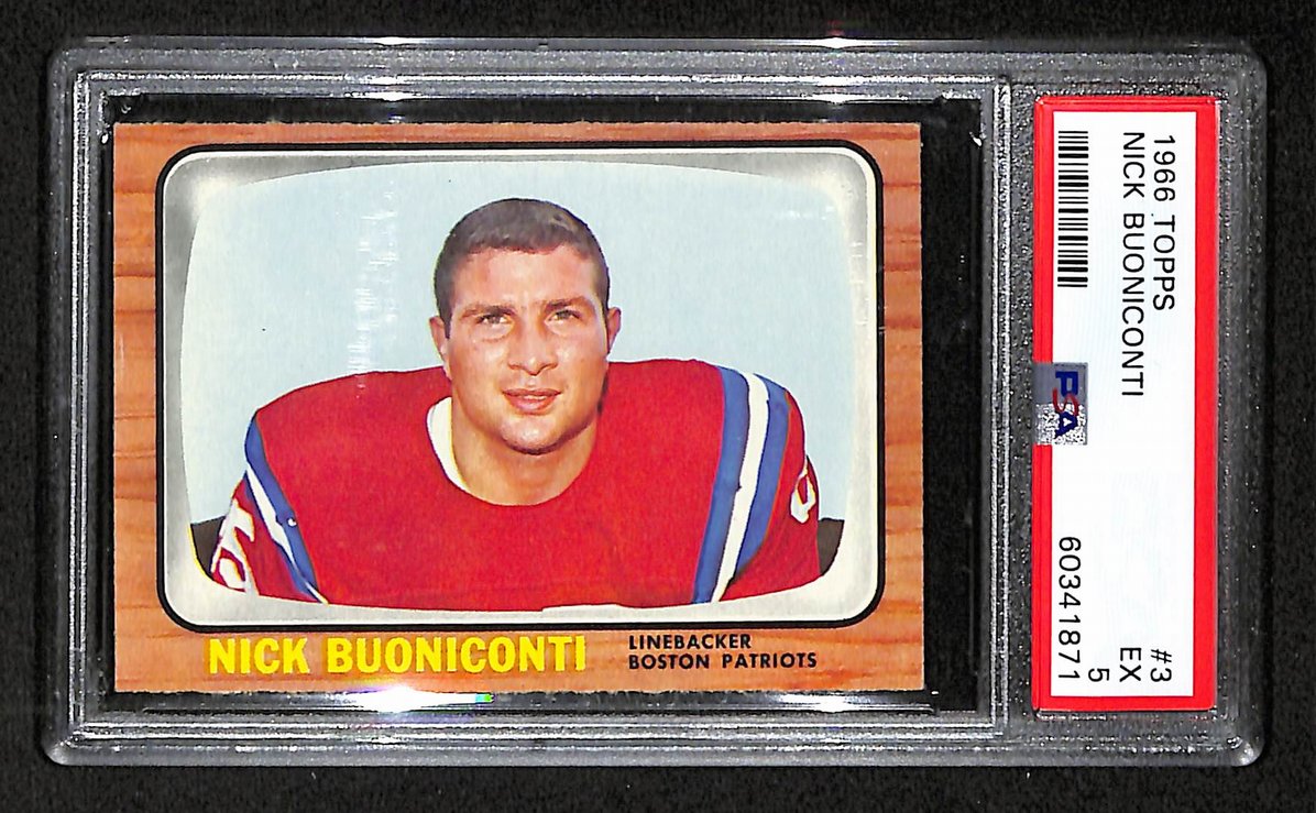 Nick Buoniconti Boston Patriots 1966 Topps #3 PSA 5 BA204970