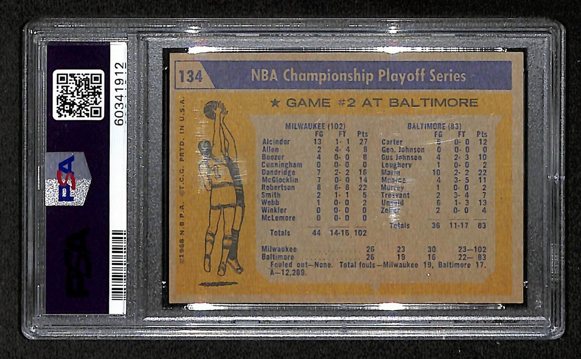 Alcindor Bucks HOF Championship Game 2 1971 Topps #134 PSA 6 BA204974