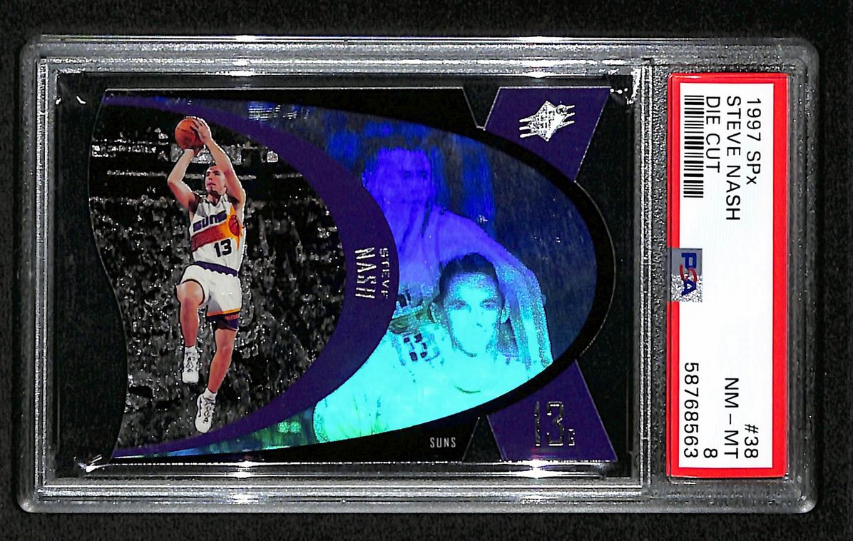 Steve Nash Phoenix Suns HOF 1997 SPx Die Cut #38 PSA 8 BA204976