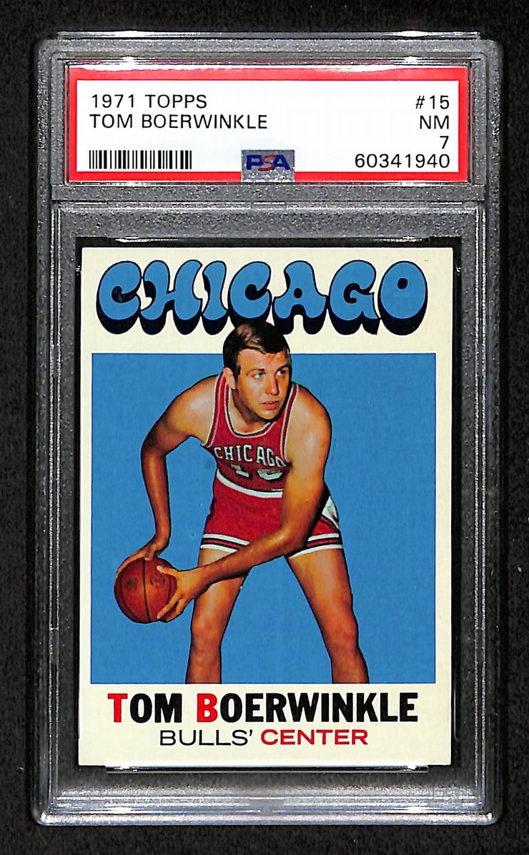 Tom Boerwinkle Chicago Bulls 1971 Topps #15 PSA 7 BA204979