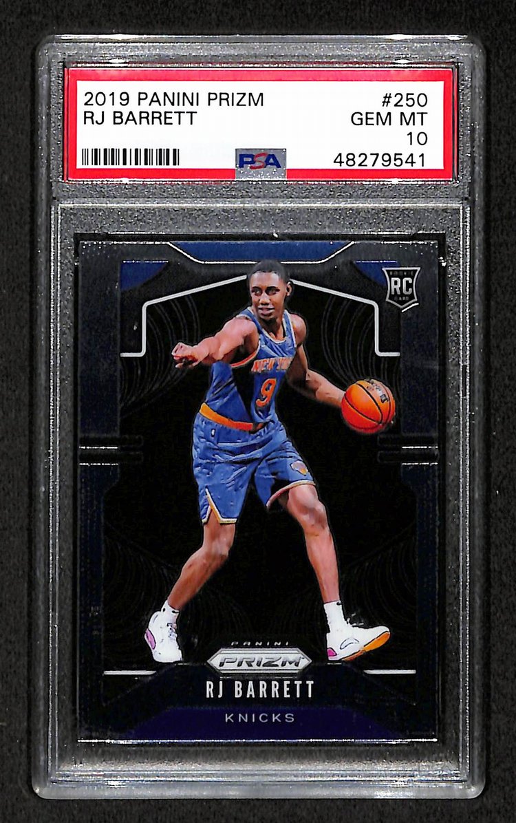 RJ Barrett New York Knicks RC 2019 Panini Prizm # 250 Gem Mint PSA 10 BA204983