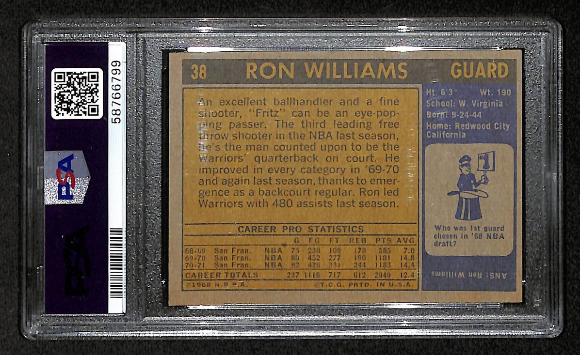 Ron Williams Warriors 1971 Topps #38 PSA 6 BA204987
