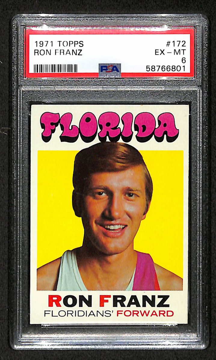 Ron Franz Floridians 1971 Topps #172 PSA 6 BA204988