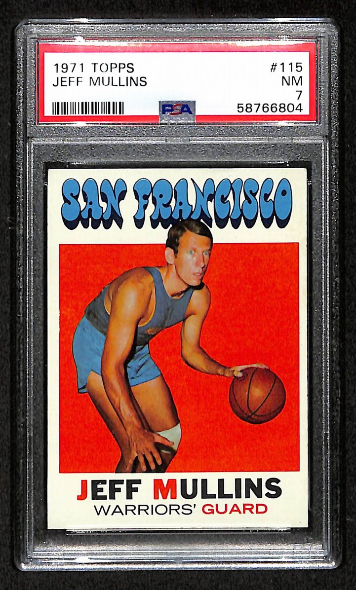 Jeff Mullins Warriors 1971 Topps #115 PSA 7 BA204989