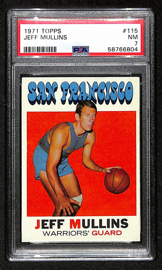 Jeff Mullins Warriors 1971 Topps #115 PSA 7 BA204989