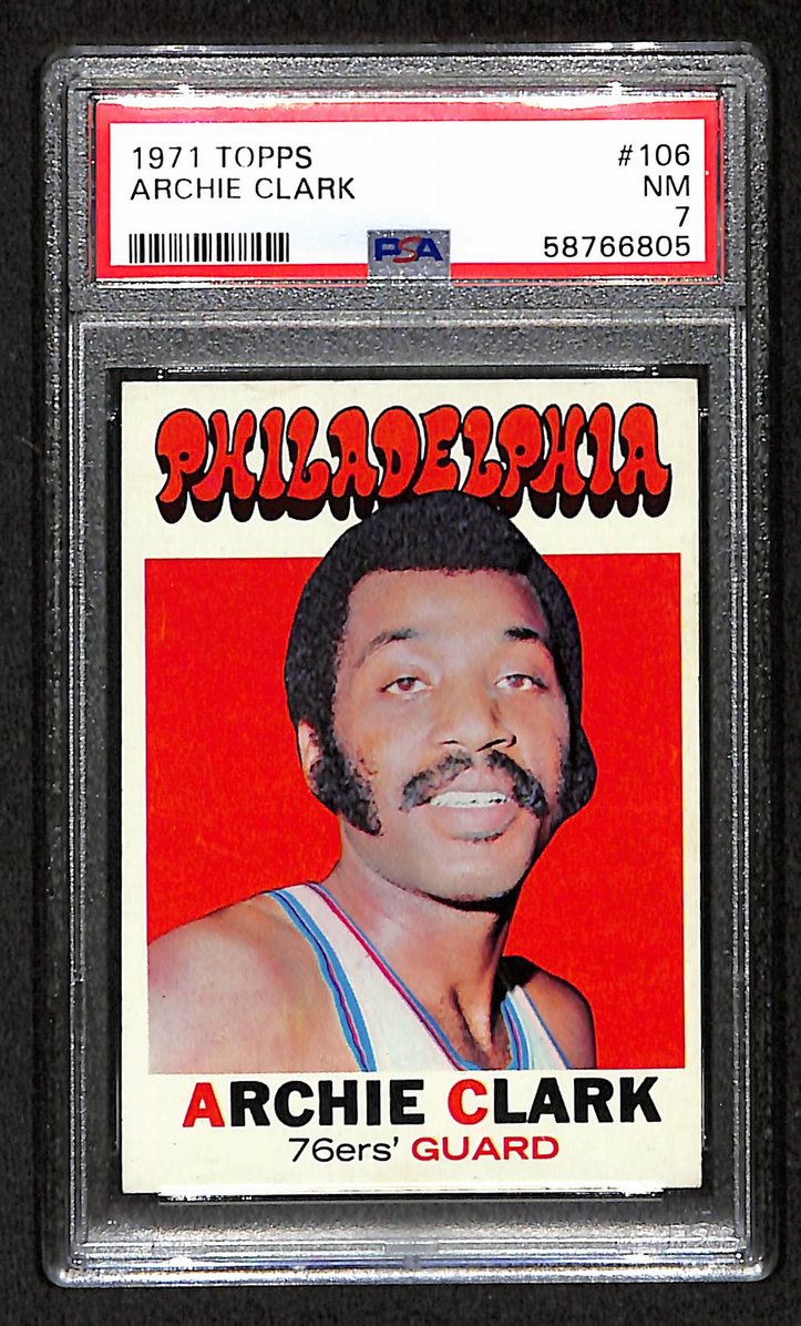 Archie Clark Philadelphia 76ers 1971 Topps #106 PSA 7 BA204990