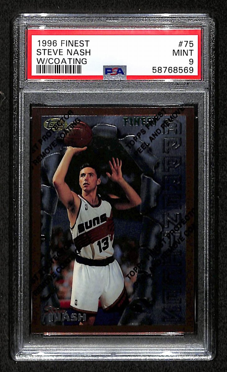 Steve Nash Phoenix Suns HOF 1996 Finest w/ Coating #75 PSA 9 BA204994