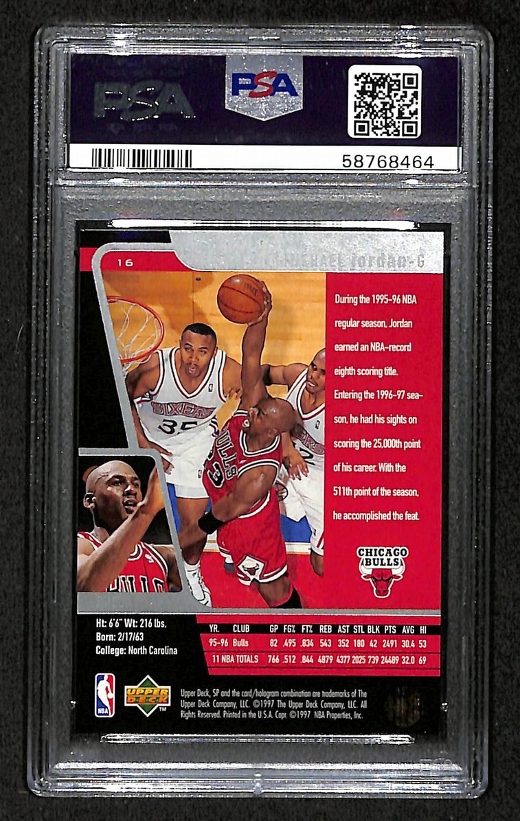 Michael Jordan Chicago Bulls HOF 1996 Upper Deck SP #16 PSA 9 BA204998