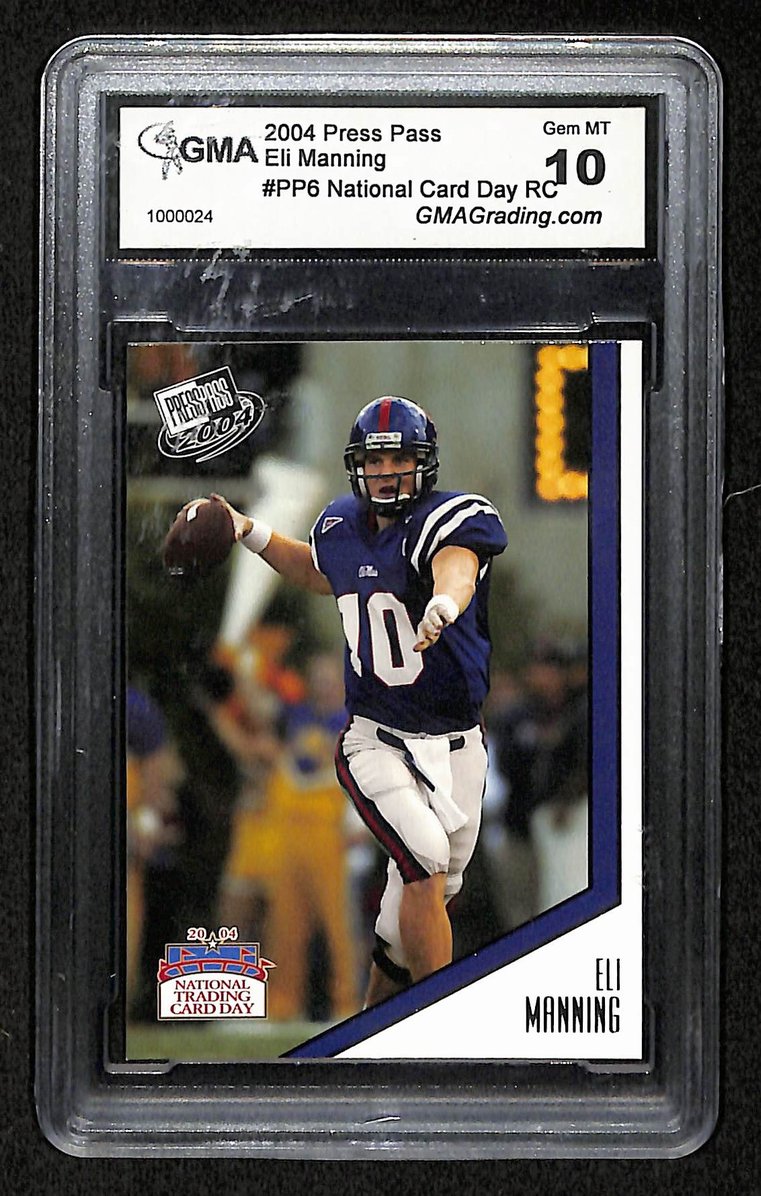 Eli Manning Giants 2004 Press Pass National Card Day RC #PP6 GMA 10 BA205003