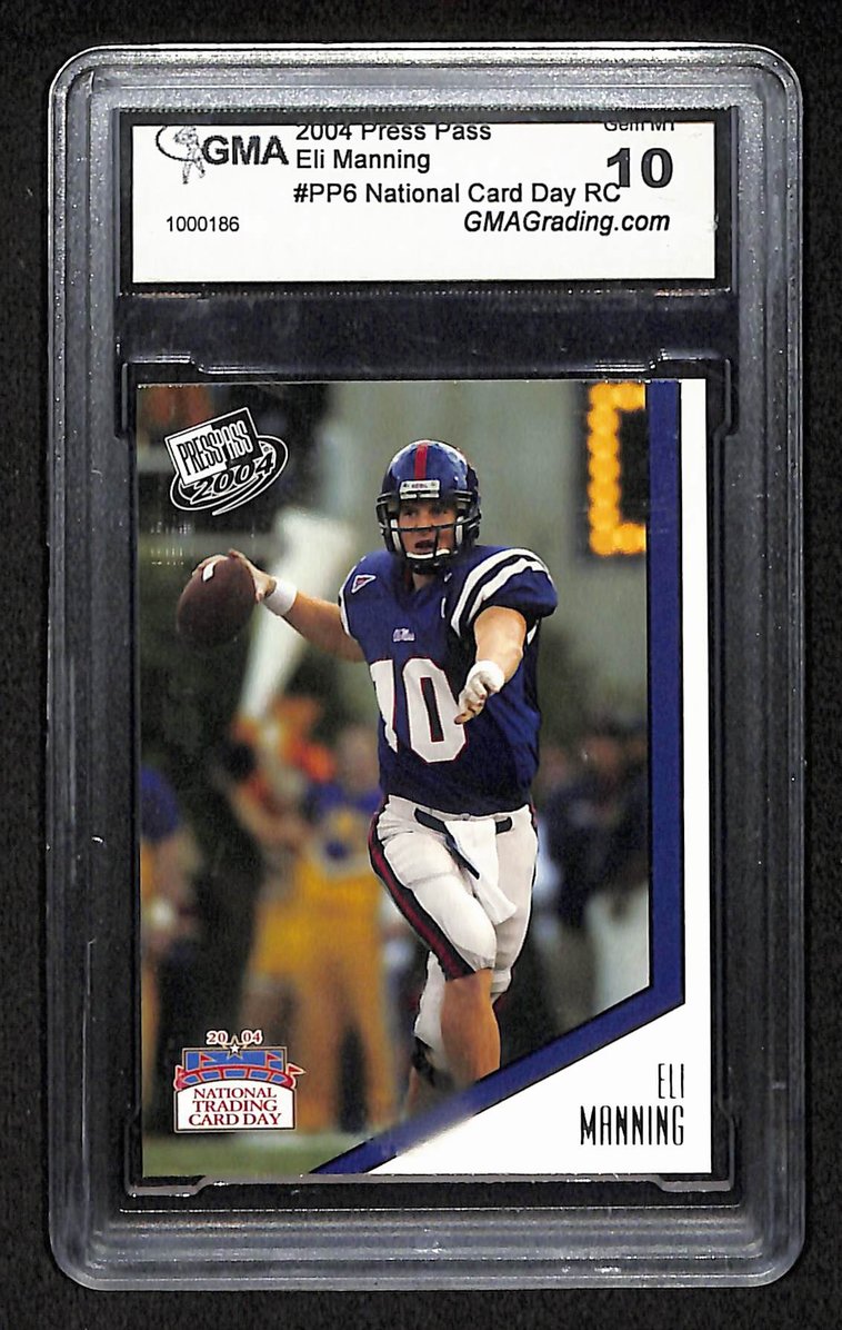 Eli Manning Giants 2004 Press Pass National Card Day RC #PP6 GMA 10 BA205006