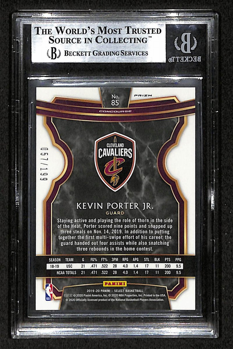 Kevin Porter Jr. 2019-20 Select Prizms Red /199 RC #85 Beckett 9 207540