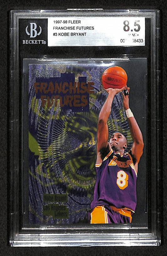 Kobe Bryant 1997-98 Fleer Franchise Futures #3 Lakers Beckett 8.5 207544