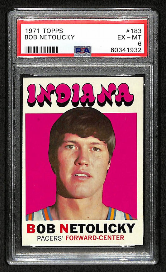 Bob Netolicky 1971 Topps #183 Pacers PSA 6 207552