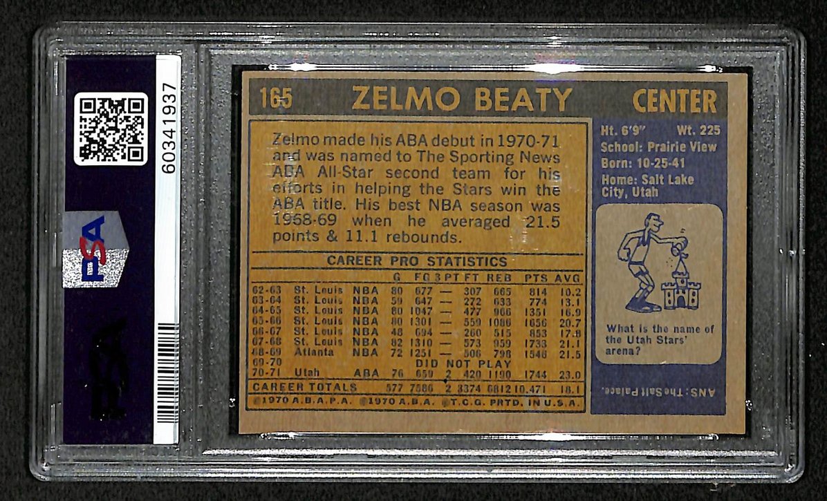 Zelmo Beaty 1971 Topps #165 Stars PSA 6 207553