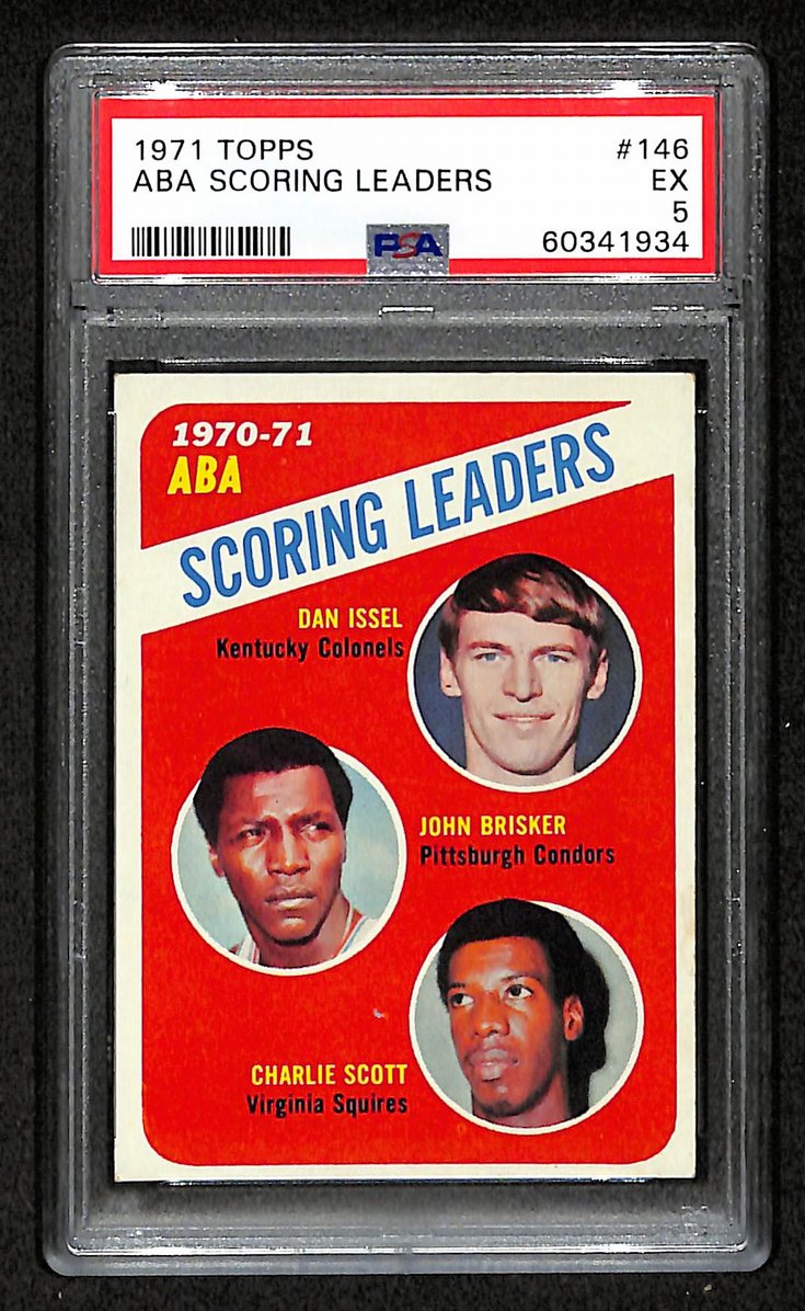 Issel Brisker Scott 1971 Topps ABA Scoring Leaders #146 PSA 5 207554