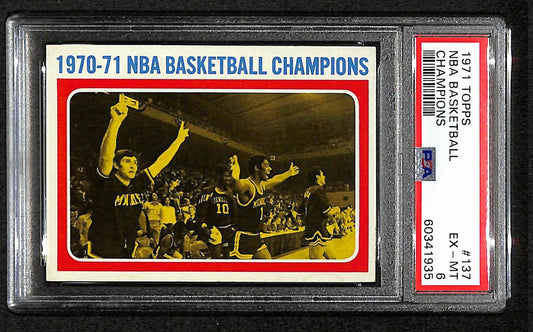 1970-71 NBA Basketball Champions 1971 Topps #137 PSA 6 207555