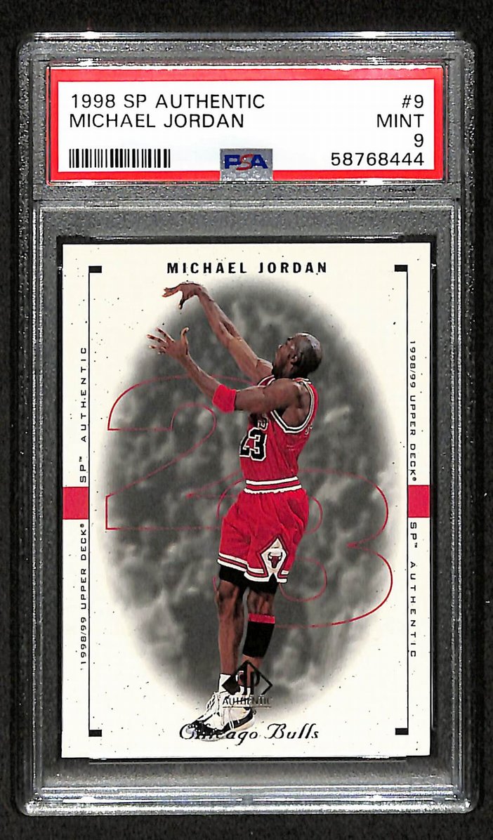 Michael Jordan 1998 SP Authentic #9 Bulls HOF PSA 9 207558