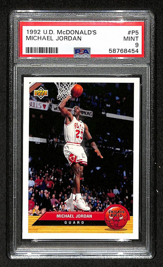 Michael Jordan 1992 Upper Deck McDonalds #P5 Bulls HOF PSA 9 207562