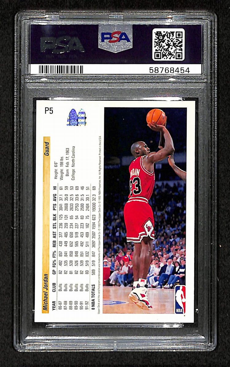 Michael Jordan 1992 Upper Deck McDonalds #P5 Bulls HOF PSA 9 207562