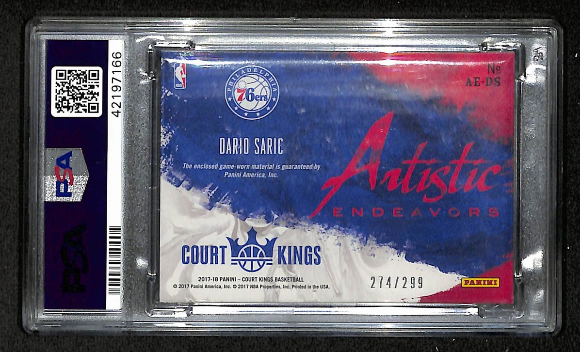 Dario Saric 2017 Panini Court Kings Artistic Enveavors Jersey  PSA 8 207564